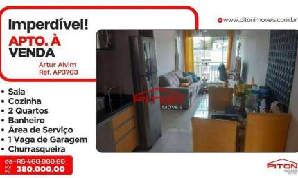 Apartamento com 2 dormitórios à venda, 58 m² por R$ 370.000,00 - Artur Alvim - São Paulo/SP