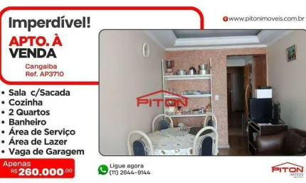 Apartamento com 2 quartos à venda na Rua Crubixas, 281, Cangaíba, São Paulo