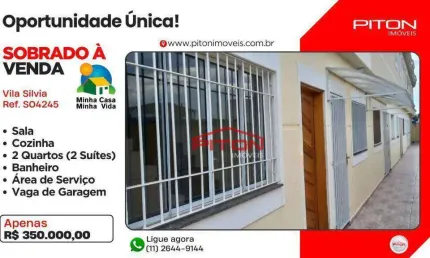 Casa com 2 quartos à venda na Rua Carlos Barbosa, 456, Vila Sílvia, São Paulo