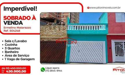 Casa com 3 quartos à venda na Rua Felipe José de Figueiredo, 226, Ermelino Matarazzo, São Paulo