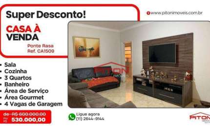 Casa com 3 quartos à venda na Rua Santa Rita do Jacutinga, 366, Ponte Rasa, São Paulo