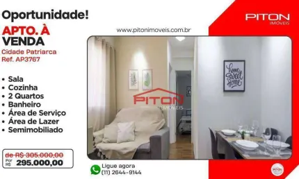 Apartamento com 2 quartos à venda na Rua Caicó, 11, Cidade Patriarca, São Paulo