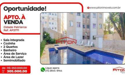 Apartamento com 2 quartos à venda na Rua Caicó, 11, Cidade Patriarca, São Paulo