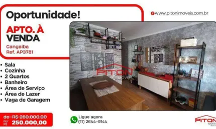 Apartamento com 2 quartos à venda na Avenida Tarumã, 300, Cangaíba, São Paulo