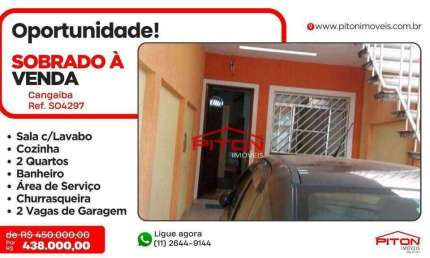 Sobrado com 2 dormitórios à venda, 80 m² por R$ 438.000,00 - Cangaíba - São Paulo/SP