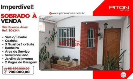 Casa com 3 quartos à venda na Rua Louis Garneray, 11, Vila Buenos Aires, São Paulo