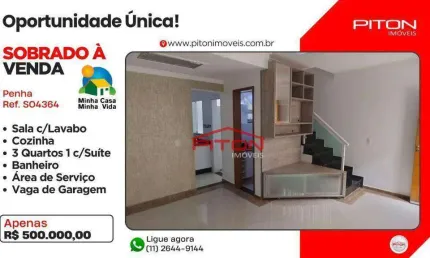 Casa em condomínio fechado com 3 quartos à venda na Rua Dois de Janeiro, 485, Penha, São Paulo