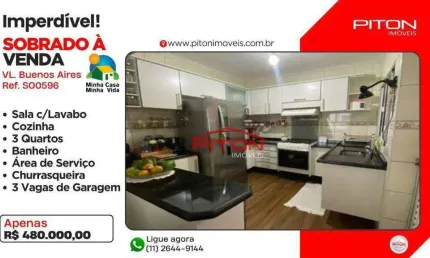 Casa em condomínio fechado com 3 quartos à venda na Rua Raimundo Mattiuzzo, 332, Vila Buenos Aires, São Paulo