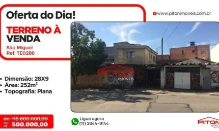 Terreno - São Miguel -Parque Guarani - São Paulo/SP