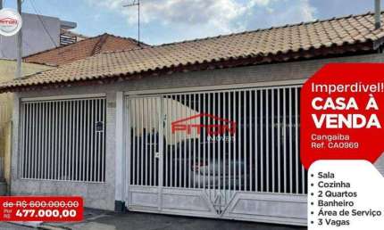 Casa com 2 quartos à venda na Rua Abaitara, 359, Cangaíba, São Paulo
