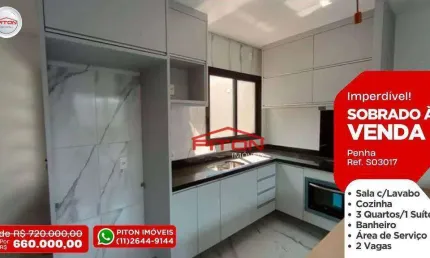 Casa com 3 quartos à venda na Rua Francisco do Amaral, 308, Penha, São Paulo