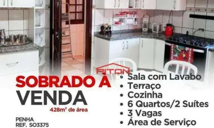 Casa com 6 quartos à venda na Rua Mercedes Lopes, 109, Penha, São Paulo