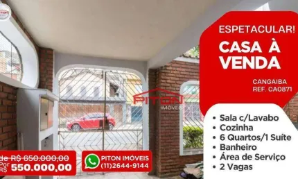 Casa com 6 quartos à venda na Rua Oldhan, 71, Cangaíba, São Paulo