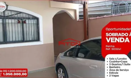 Casa com 3 quartos à venda na Rua Enéas de Barros, 1064, Penha, São Paulo