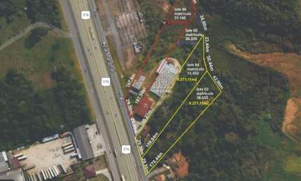 Terreno à venda na Rodovia BR-376, 301, Barro Preto, São José dos Pinhais, 12542 m2 por R$ 5.939.000
