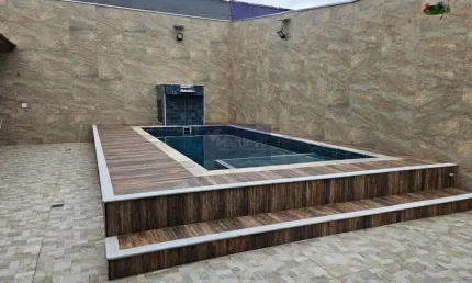 Casa à venda em itanhaém-sp na praia dos sonhos: 3 quartos, 2 suítes, 1 sala, 3 banheiros, 3 vagas de garagem, 158m².