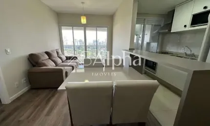 Apartamento mobiliado para locação no condomínio novare em alphaville - sp