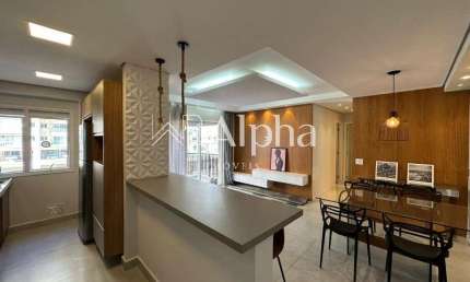 Apartamento mobiliado para locação - Cond. Alpha park em Alphaville  - 78m2