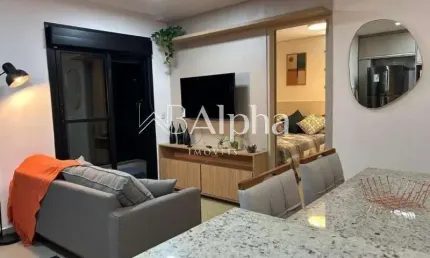 Apartamento mobiliado para locação no Condomínio Fiori em Alphaville - SP