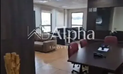Sala comercial mobiliada para locação e venda no edifício cea 2 em alphaville - sp