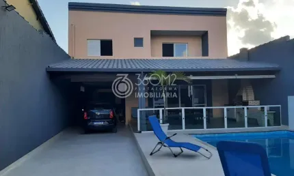 Casa para Venda em Itanhaém, Balneário Jequitibá, 5 dormitórios, 2 suítes, 4 banheiros, 10 vagas