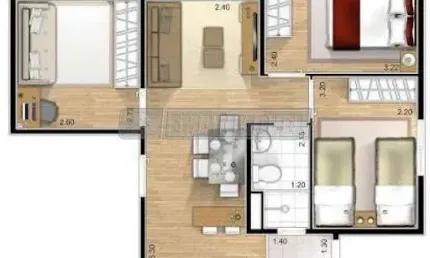 Apartamento com 3 quartos à venda no Jardim Maria Eugênia, Sorocaba 