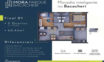 Apartamento com 2 quartos à venda na Rua Marechal Trompowski, 298, Bacacheri, Curitiba por R$ 699.000