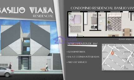 -APARTAMENTO 44M - NOVO-  CH. BELENZINHO- 2 DORMITÓRIOS- $ 225.000,00