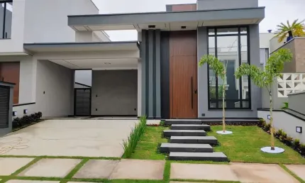 Casa térrea para venda com 3 suítes e piscina no Condomínio Mosaico da Serra.
