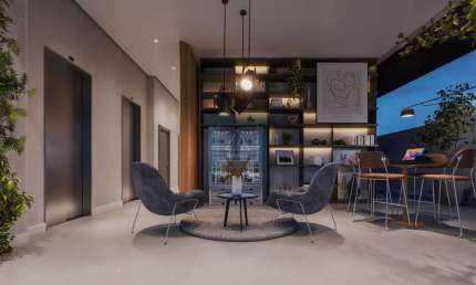More no CENTRO de Curitiba!! Studio 17 m². Face Leste. Entrega junho/26