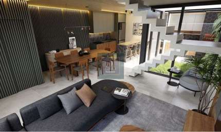 Sobrado em Condomínio - 120m² + 40m² de terraço. 3 quartos com 1 suíte. 1 vaga. Entrega Julho/25.