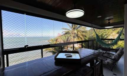 Apartamento com 2 dormitórios vista oceânica Loteamento João Batista Julião, Guarujá/SP