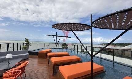 Super oportunidade de venda de flat à Beira-mar do Cabo Branco, com vista definitiva
