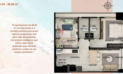 Apartamento com 2 quartos à venda no Intermares, Cabedelo 