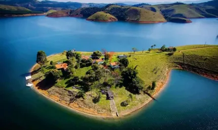 Sítio encantador com 8 alqueires, em Península na beira da represa, sítio Igaratá