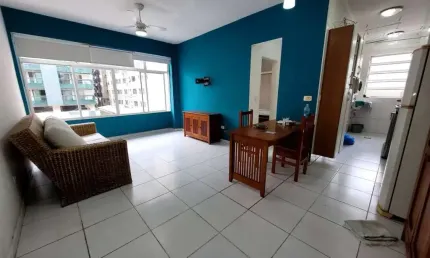 Apartamento para Venda em Santos, Pompéia, 1 dormitório, 1 banheiro, 1 vaga
