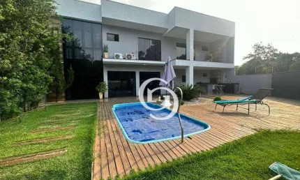 Sobrado semimobiliado com 03 quartos e piscina à venda, 213 m² por r$ 1.490.000 - nova york - cascavel/pr