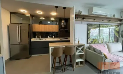 Flat em Frente ao Shopping Análi- MOBILIADO, 55m , 1 dorm, 2 vagas - Aluiguél R$ 6.500 + Encargos