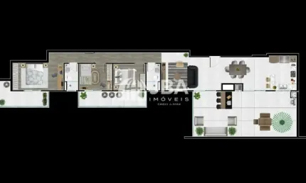 Apartamento com 3 quartos à venda na Rua Marechal Deodoro da Fonseca, 152, Centro, São José dos Pinhais, 103 m2 por R$ 815.141