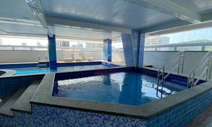 Apartamento com 2 dormitórios para alugar, 90 m² por R$ 3.500/mês - Canto do Forte - Praia Grande/SP