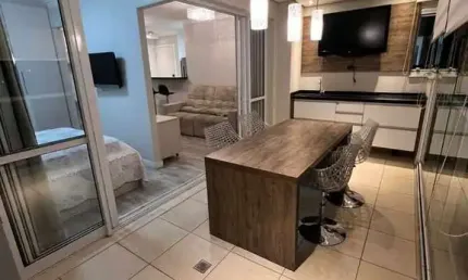 Studio 1 Dormitório Mobiliado no Jardim Anália Franco 52m²