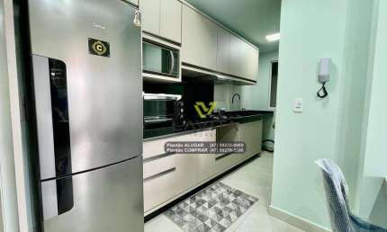 Apartamento MOBILIADO com 1 dormitório para alugar, 44 m² por R$ 2.100/mês - Centro - Blumenau/SC