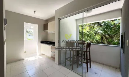 Apartamento semimobiliado à venda com 2 dormitórios, sendo 1 suíte - bairro vila nova - blumenau sc | la vita imóveis