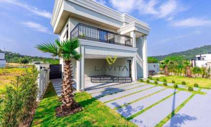 Casa CONDOMÍNIO FECHADO - VENDA - 100% Mobiliada, com 3 suítes, à venda, 266 m²  - Ponta Aguda - Blumenau/SC