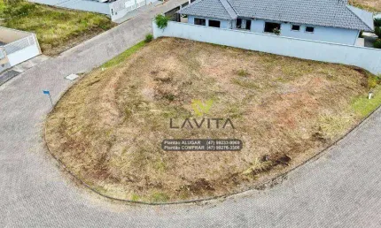 Terreno de esquina a venda com 424m² muito bem localizado no bairro belchior central - gaspar sc | la vita imóveis