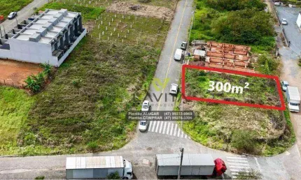 Terreno à venda com 300m² localizado no bairro belchior central - loteamento terras do vale - gaspar sc | la vita imóveis
