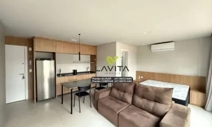Apartamento com 1 dormitório para alugar, 35 m² por r$ 2.090/mês - ponta aguda - blumenau/sc