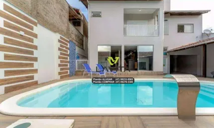 Casa com piscina e área de festas incrível, na Água Verde, à venda, 04 vagas, por R$ 1.200.000 - Água Verde - Blumenau/SC