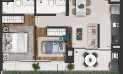 Apartamento com 2 dormitórios à venda, 64 m² por R$ 850.000,00 - Campo Belo - São Paulo/SP