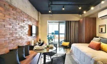 Apartamento Mobiliado com 1 dormitório à venda, 28 m² por R$ 460.000 - República - São Paulo/SP